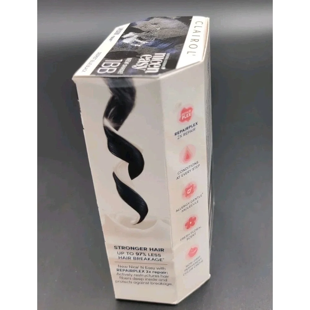 Clairol Nice 'N Easy Permanent Hair Color 1BB Deepest Blue Black 1 Kit